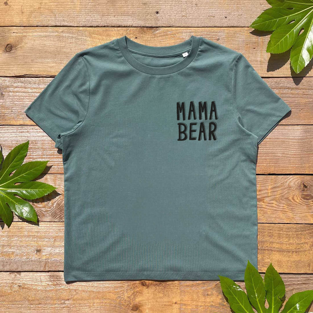 womens tee with mama bear text design