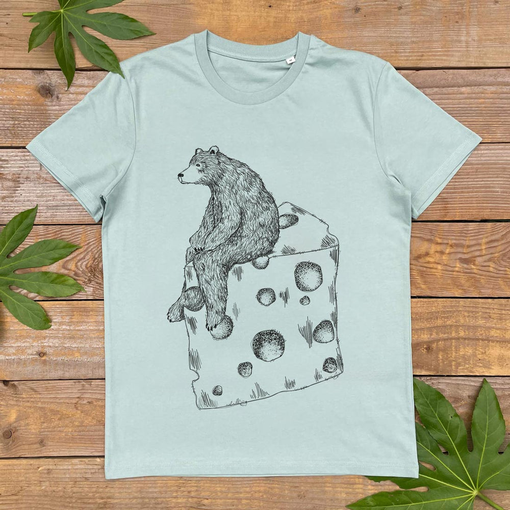 bear and swiss cheese tshirt
