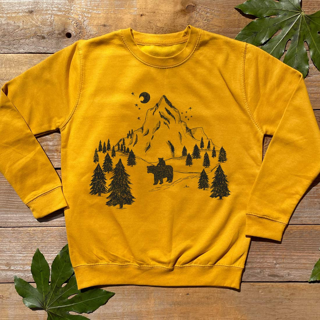 kids bear print jumper