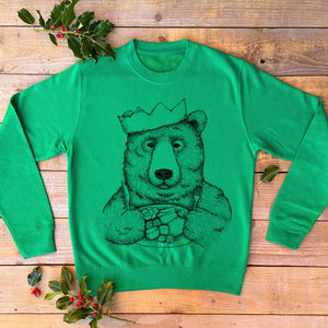 green christmas dinner bear jumper