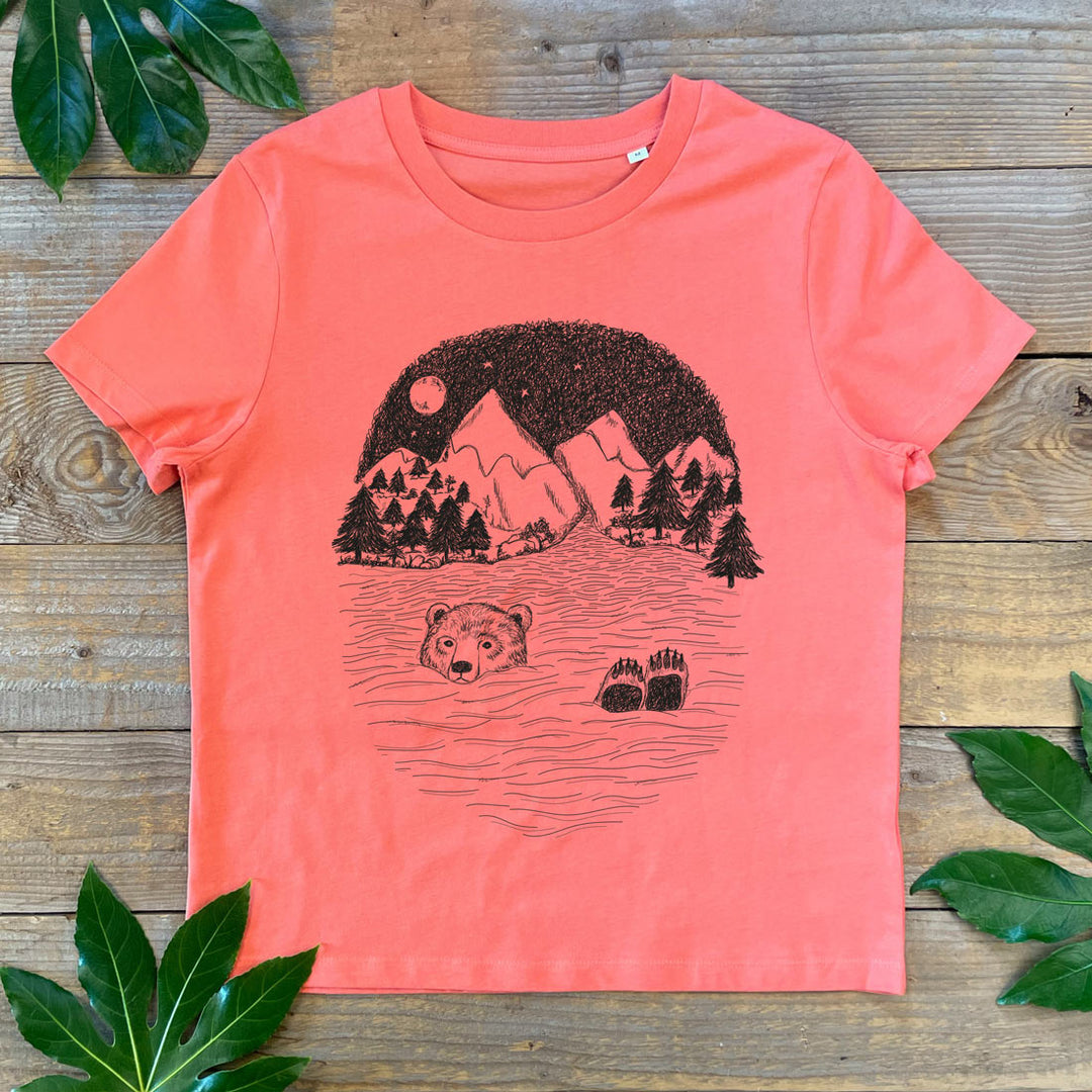 Night Swimming Bear - Women's T-Shirt