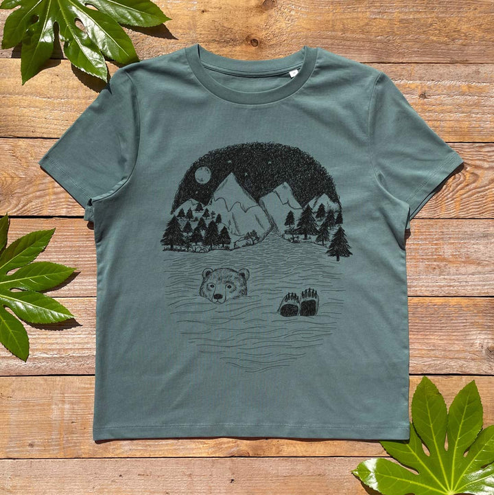 Night Swimming Bear - Women's T-Shirt