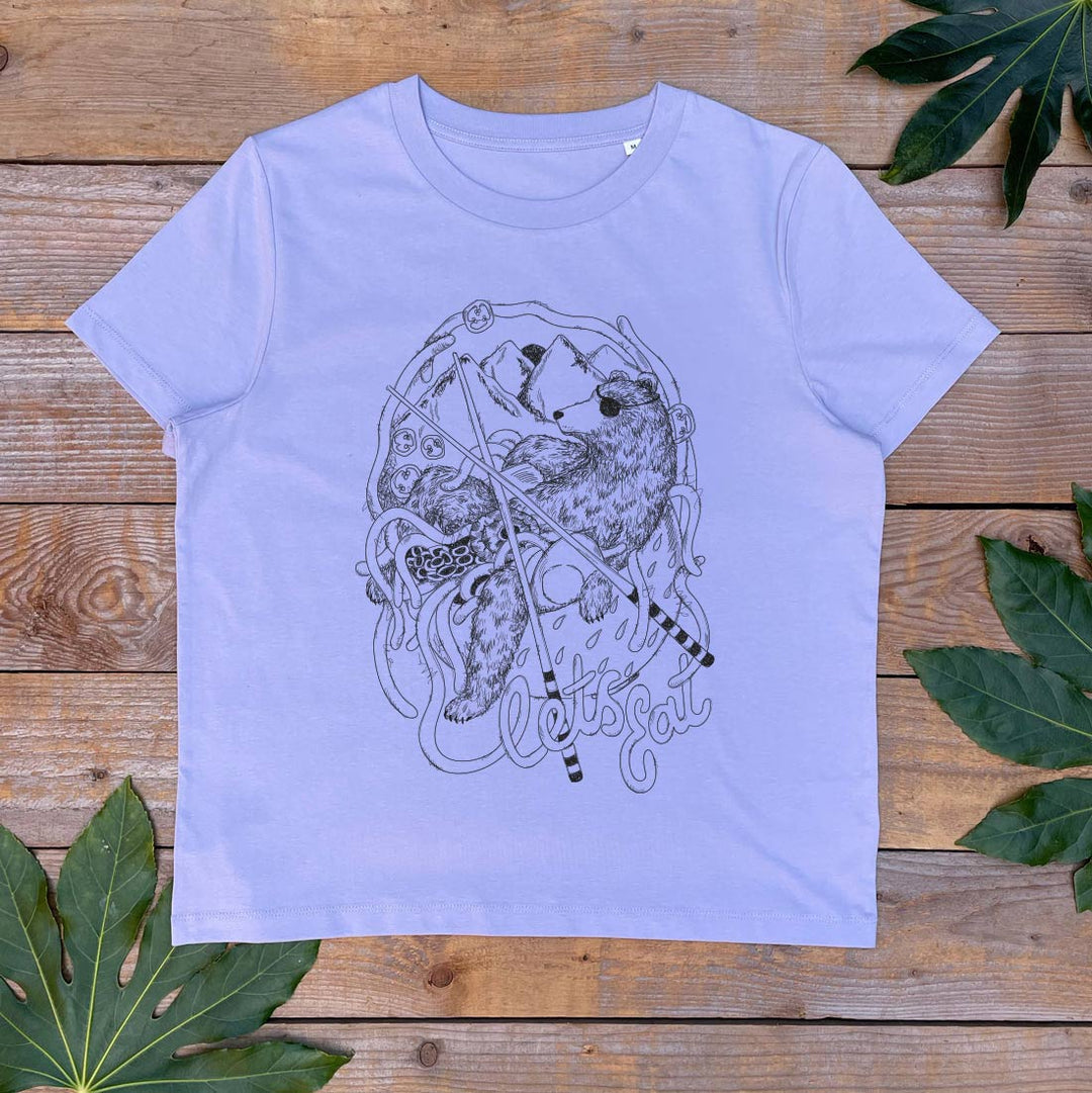 bear tshirt with noodles design
