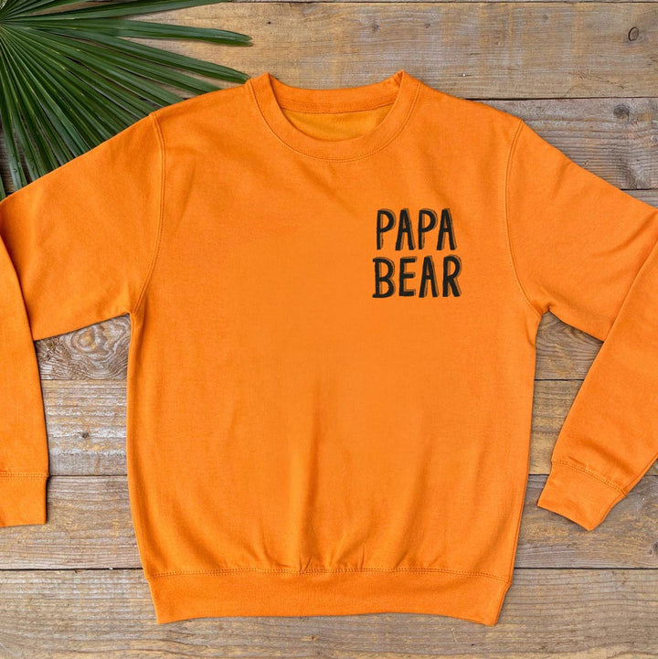 papa bear text design mens jumper