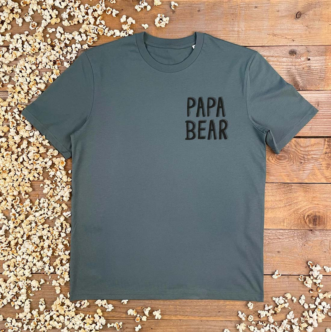 papa bear text mens tshirt