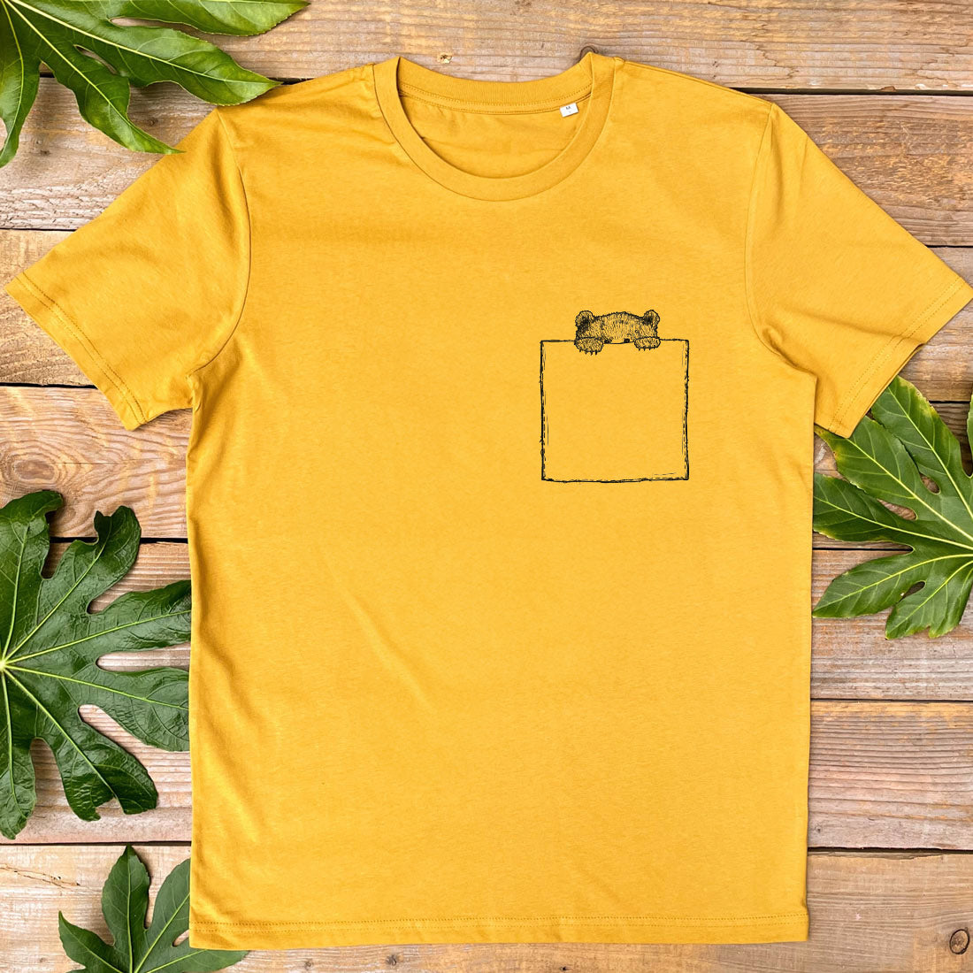 mustard colour bear tshirt