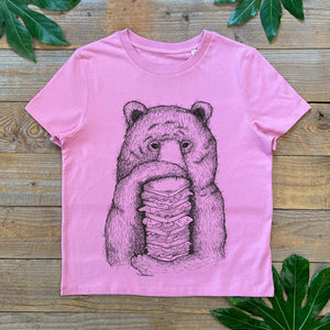 BEAR AND SANDWICH PINK TEE