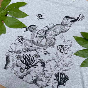 scuba diving bear tshirt