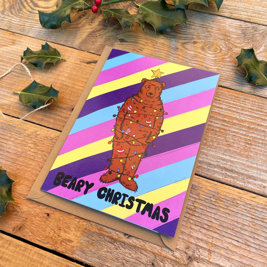 bear christmas card