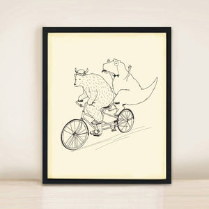 tandem and bear print