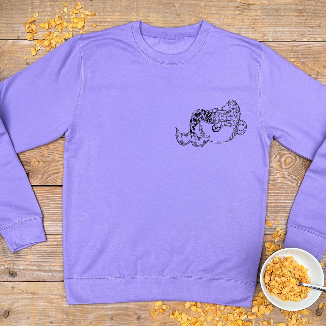 purple bear mermaid sweater