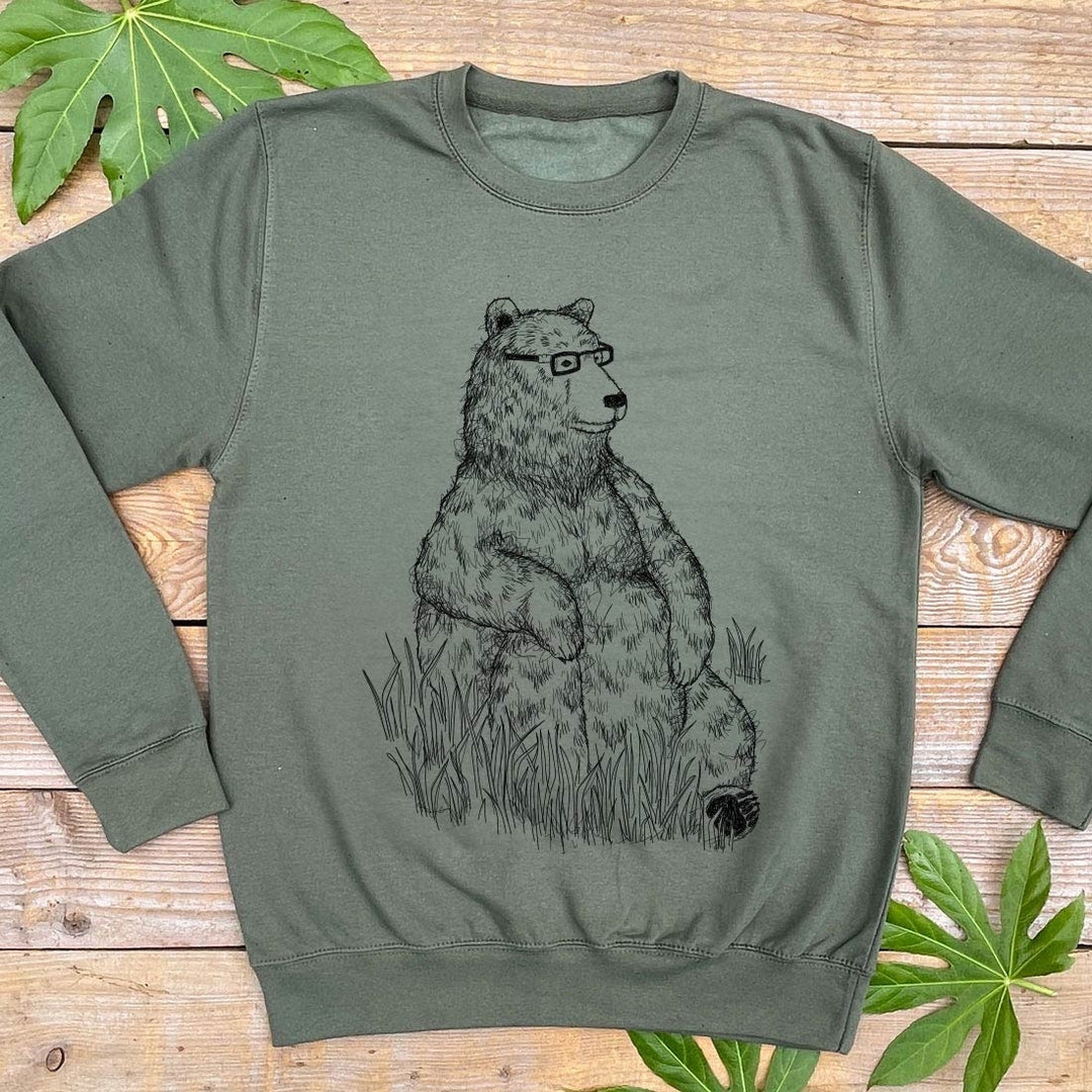 mens jumpers with bear sitting