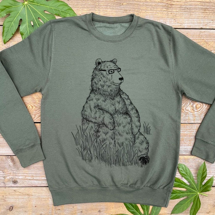mens jumpers with bear sitting