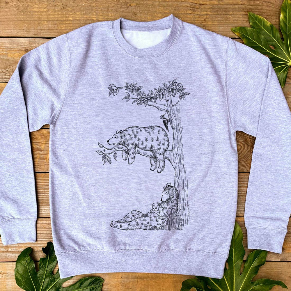 grey bear and trees jumper