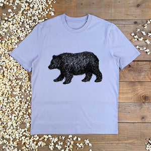 lilac tshirt with bear walking