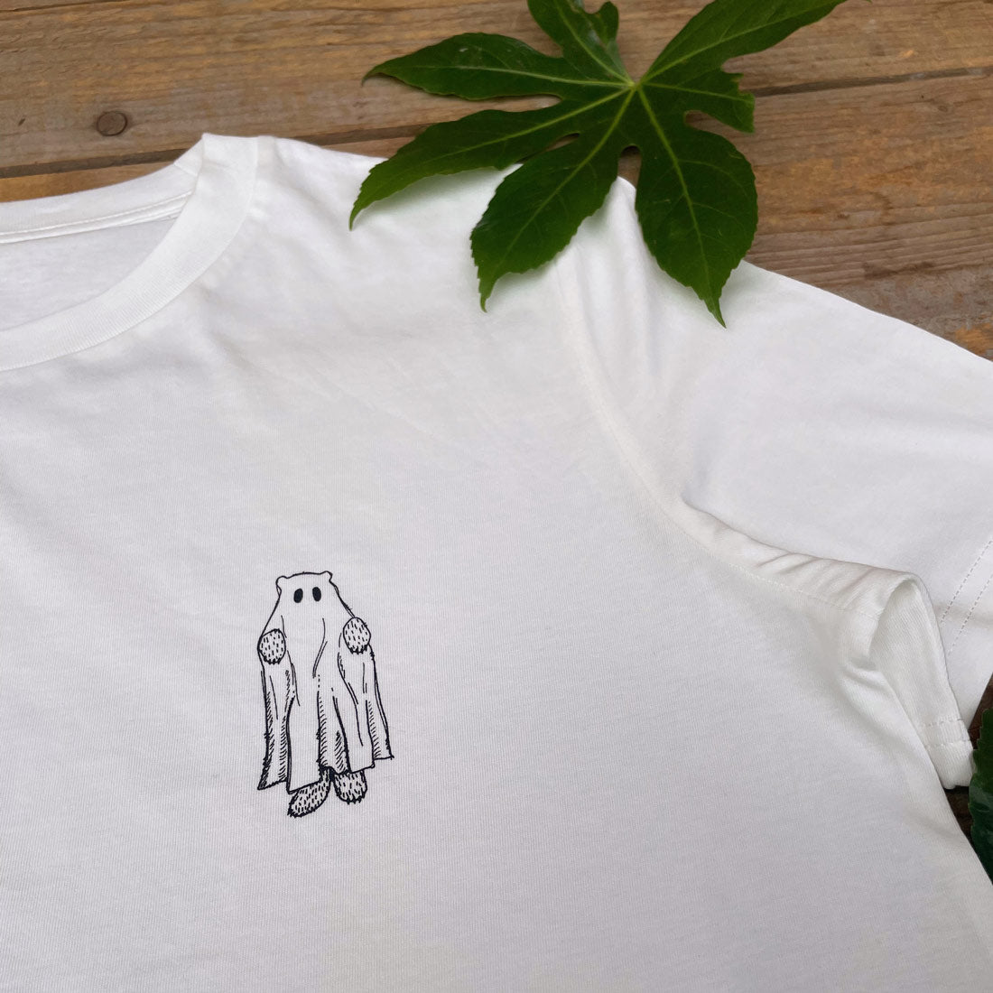 ghost bear white tshirt