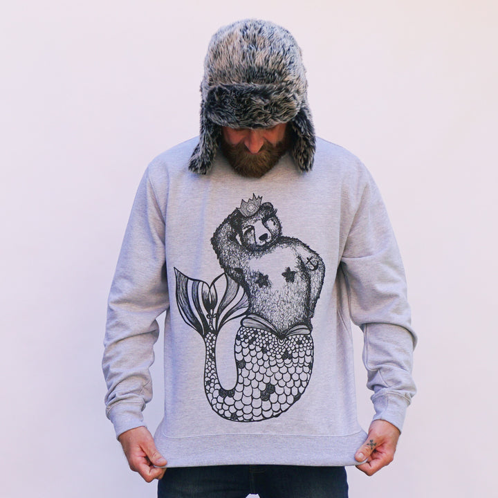Mermaid bear grey jumper