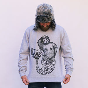 Mermaid bear grey jumper