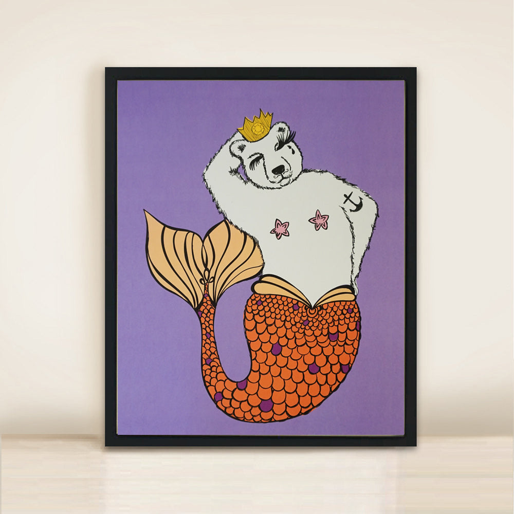 'Brian Queen of the Sea' Colour Poster Print A3