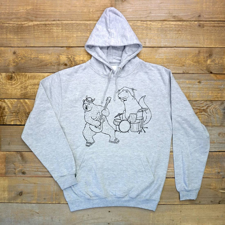 rock band bear hoodie
