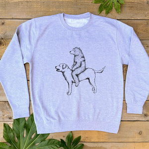 bear and dog grey jumper 