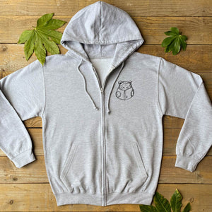 Bear and book grey hoodie