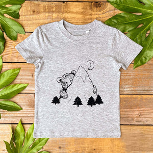 Peekaboo Mountain Bear Kids T-Shirt