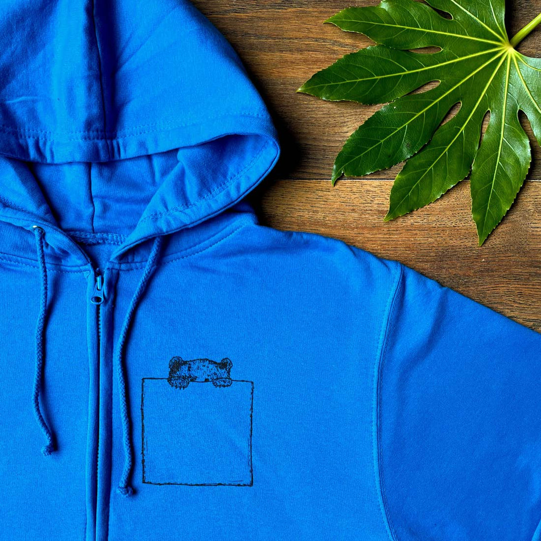 'Pocket Bear' Zip Up Hoodie