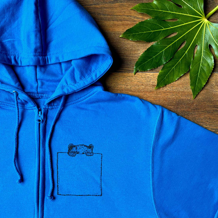 'Pocket Bear' Zip Up Hoodie