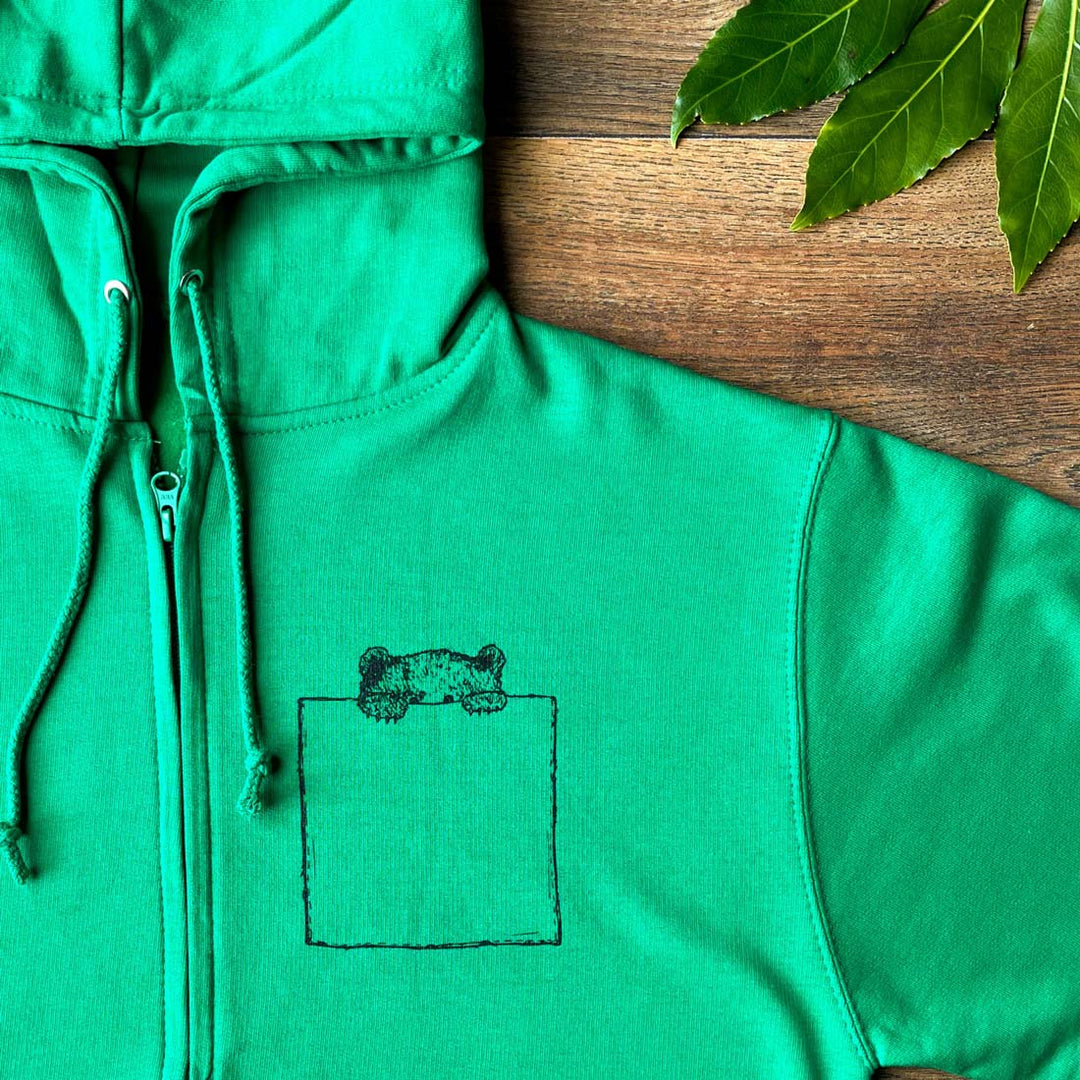 'Pocket Bear' Zip Up Hoodie