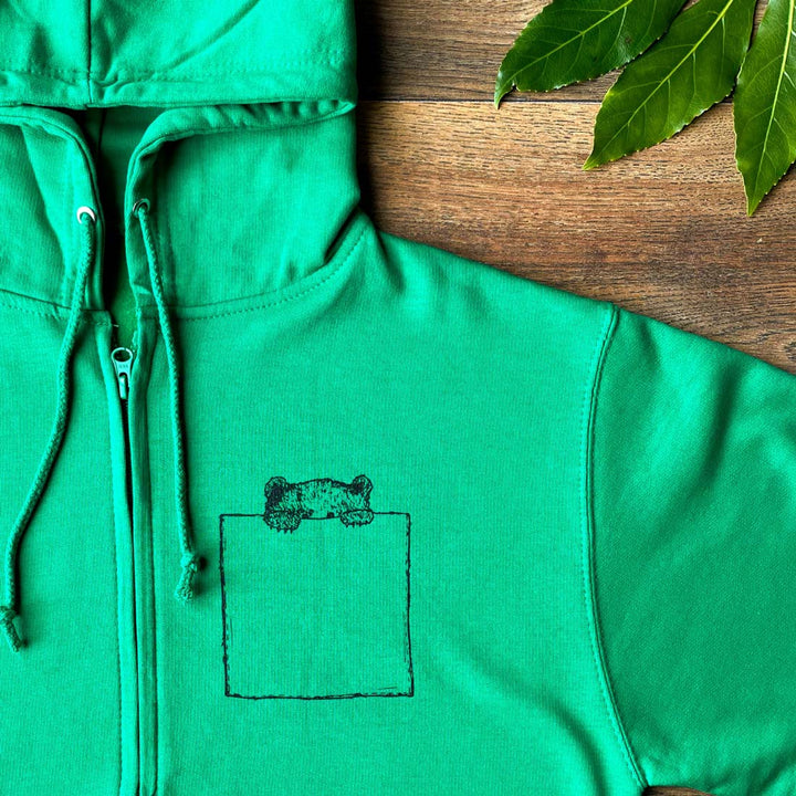 'Pocket Bear' Zip Up Hoodie