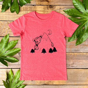 Peekaboo Mountain Bear Kids T-Shirt