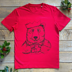 mens red christmas dinner tee